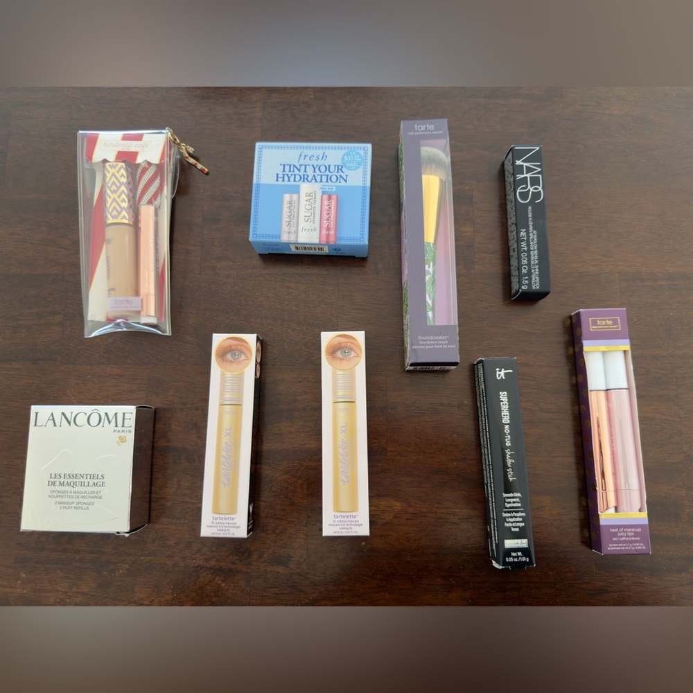 High-End Makeup Bundle 🔥 Tarte, Lancôme, NARS, IT Cosmetics | 9 Items